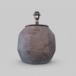 Marina Home Retro Faceted Grey Stone Effect Ceramic Table Lamp Base