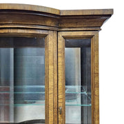 Vintage-Inspired Bowfront Curio Cabinet with Glass Shelving