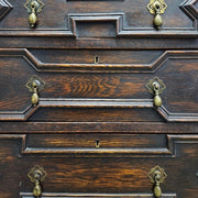 20th Century Oak Bureau with Geometric Moulding