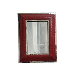 Quilted Red Mirror