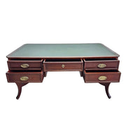 Elegant Antique-Style Mahogany Partner's Writing Desk