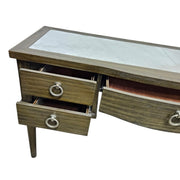 Home Center Classic Marble Top Lexington 5 Drawer Dressing Table