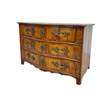 Heritage Inlaid Kingwood Three Drawer Serpentine Commode Chest