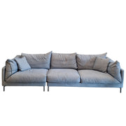 Contemporary Grey Fabric Three-Seater Sofa