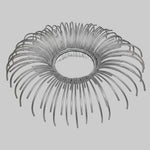 Radiant Retro Silver Wire Sunburst Small Accent Mirror
