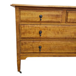 Timeless Honey-Toned Tiger Maple Chest of Drawers