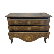THE One Indian Baroque Brass Work Chest of Drawers Dresser