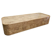 Marina Home Olive Ash Burl Block Coffee Table