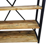 Industrial Mango Wood & Iron 5-Tier Shelving Unit