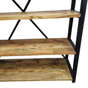 Industrial Mango Wood & Iron 5-Tier Shelving Unit