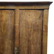 Antique Walnut & Veneer Two-Door Cabinet