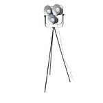 Industrial Style Matte Black Triple Shade Studio Tripod Floor Lamp