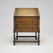 Vintage Charm Oak Bureau Slant-Front Writing Desk