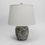 Pottery Barn Ornate Floral Ginger Jar Ceramic Lamp