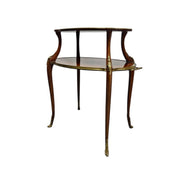 19th Century Italian Mahogany Two Tier Étagère Tea Table