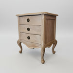 French Provincial Hand-Carved Bedside Chest