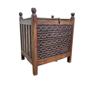 Heritage Solid Wood Carved Jali Storage Trunk Chest