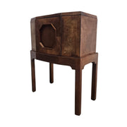 19th Century Marquetry Octagonal Cellarette on Stand