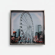 Seattle Great Wheel Architectural Framed Monochrome Photographic Cityscape Print