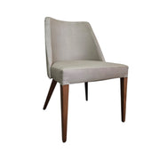 Mid-Century Modern Upholstered Dining Chair with Tapered Wooden Legs