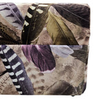 Chippendale Style Feather Printed Velvet Rectangular Ottoman