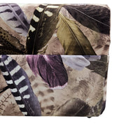 Chippendale Style Feather Printed Velvet Rectangular Ottoman