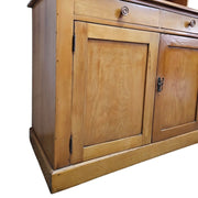 Classic Oak Wood Open-Shelf Kitchen Hutch