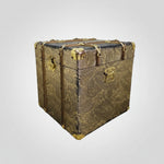 Elegant Paisley Embossed Aluminium and MDF Storage Trunk