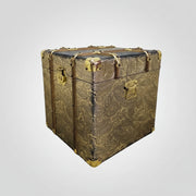 Elegant Paisley Embossed Aluminium and MDF Storage Trunk