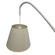 Elegant Curved Arc Floor Lamp in Matte Cream