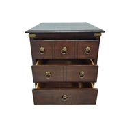 Vintage-Inspired Campaign Style Solid Wood Nightstand