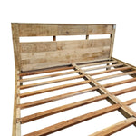 Artisan Hand-Carved Mango Wood King Bed Frame