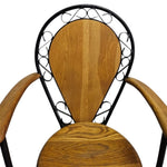 Artisan Scrollwork Wrought Iron High Bar Stool
