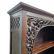 The Grand Mehrab Antique-Inspired Hand-Carved Teak Bookshelf
