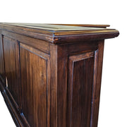 Heritage Solid Wood L-Shape Executive Desk with Leather Top
