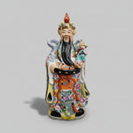 Vintage Handpainted Procelain Chinese Lu Xing Wise Man Statue