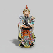 Vintage Handpainted Procelain Chinese Lu Xing Wise Man Statue