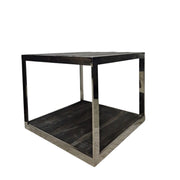 Chrome & Wood Coffee Table