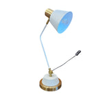 BUBBLESQUARE Mid-Century Modern Style White and Brass Adjustable Table Lamp