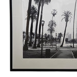 Captured Coastlines Monochrome Los Angeles Skyline Framed Art Print