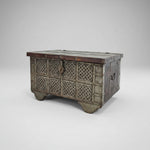 Antique Rajasthani Carved Wood Indian Dowry Chest