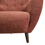 Article Mod Mid-Century Rust Brown Fabric Lounge Armchair