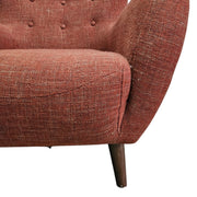 Article Mod Mid-Century Rust Brown Fabric Lounge Armchair