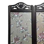Floral Four-Panel Lightweight Folding Room Divider Screen