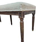 The One Vintage Style Cream Upholstered Long Bench with Fluted Legs