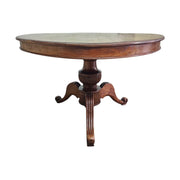 Victorian Style Solid Mahogany Round Pedestal Dining Table