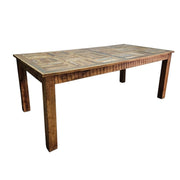 Rustic Parquet Reclaimed Wood Dining Table