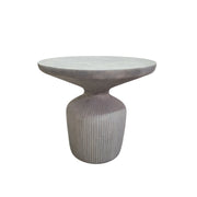 West Elm Fluted Cement Indoor/Outdoor Side Table