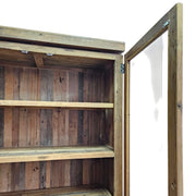 Rustic Reclaimed Timber Glass Two-Door Display Cabinet