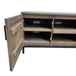 Crate & Barrel Wyatt Grey Mango Wood Media Console